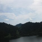 Widook na jezioro czorsztyńskie i na bacówkę z Zamku