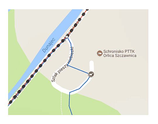 schronisko orlica na szlaku pienińska ścieżka